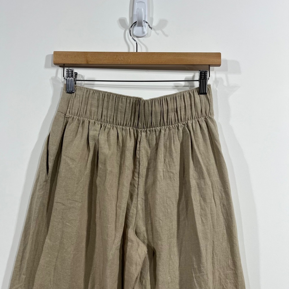 Abercrombie Fitch Linen Blend Wide Leg Coastal Pants Womens XS Old Money Resort - Picture 12 of 14